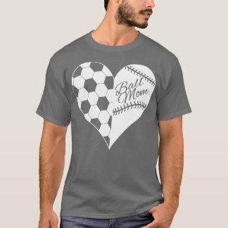 Boll Mamma Baseball Softball Heart White T Shirt