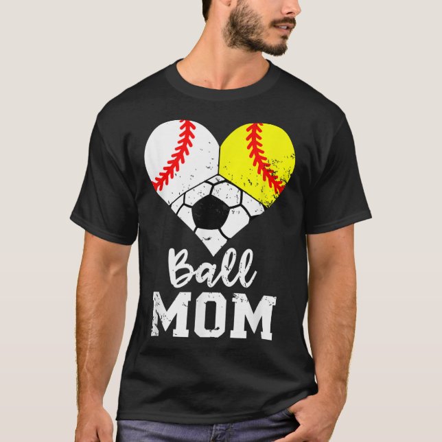 Boll Mamma, den stora baskiska softbollen Mamma T Shirt (Framsida)