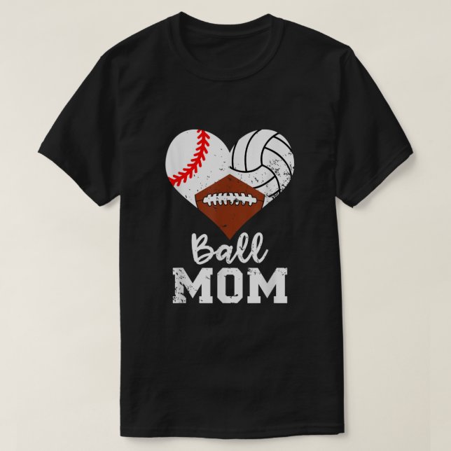 Boll Mamma Funny Baseball Volleyball Mamma841 T Shirt (Design framsida)