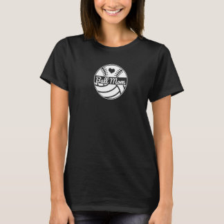 Boll Mamma Halv Baseboll Softboll Halv Volleyboll T Shirt