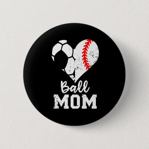 Boll Mamma Heart Ljärnyj Baseball Ocer Mamma Costu Knapp