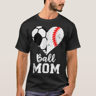 Boll Mamma Heart Lundnyj Baskebollsskåpet Mors dag T Shirt