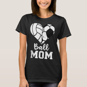 Boll Mamma Heart-nyfikenhet Fotboll Mamma T Shirt