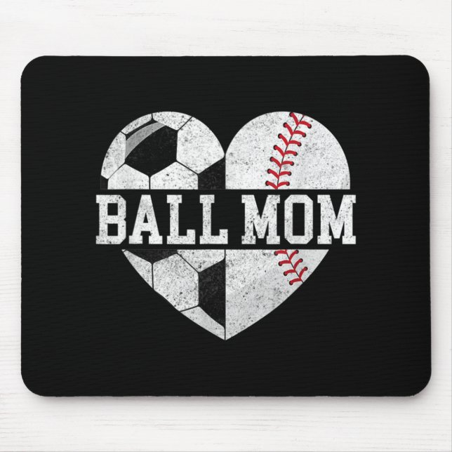 Boll Mamma Heart Roligt Baseball Oceball Mamma Musmatta (Framsidan)