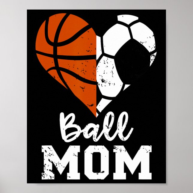 Boll Mamma Heart-Roligten Fotboll Mamma Poster (Framsidan)
