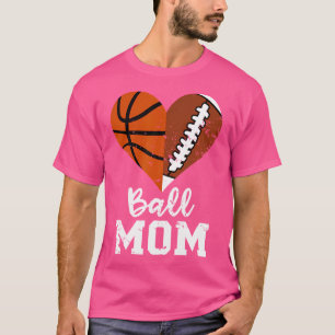 Boll Mamma Heart-ynny fotbollsbasketboll Mamma T Shirt