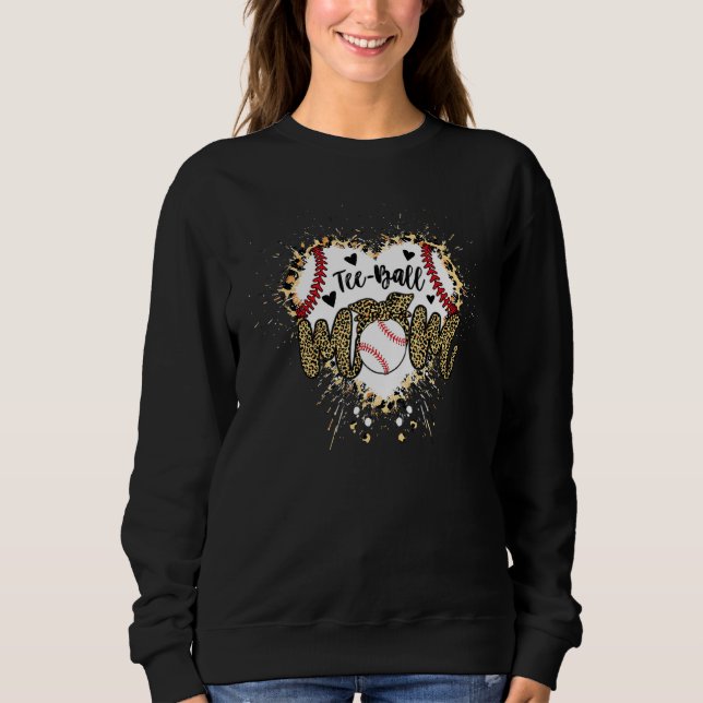 Boll Mamma Mors dag Tee Teeball Mamma Leopard Funn (Framsida)