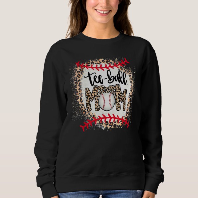 Boll Mamma Mors Dag Teeball Mamma Leopard T Shirt (Framsida)