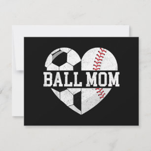 Boll Mamma Shirt Heart Funny Baseball Ocer Mamma Tack Kort