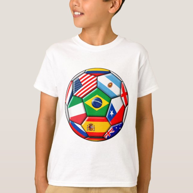 Boll med flaggor t-shirt (Framsida)
