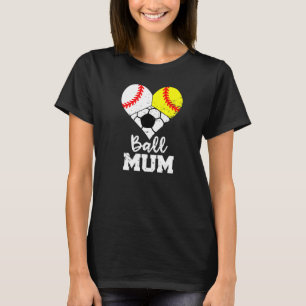 Boll Morsa Heart Baseball Softball Oceaner Morsa T Shirt