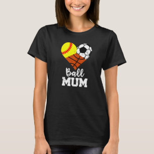 Boll Morsa Heart Softball Soccer Basketball Morsa T Shirt