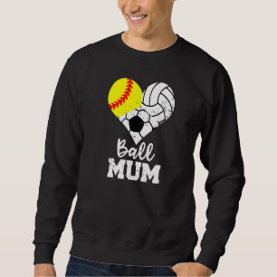 Boll Morsa Heart Softball Volleyball Oceaner Morsa Lång Ärmad Tröja