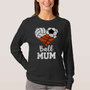 Boll Morsa Heart Volleyball Soccer Basketball Mors T Shirt