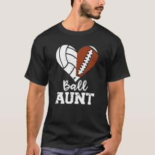 Boll Moster Heart-ynnlig fotboll Volleyball Moster T Shirt