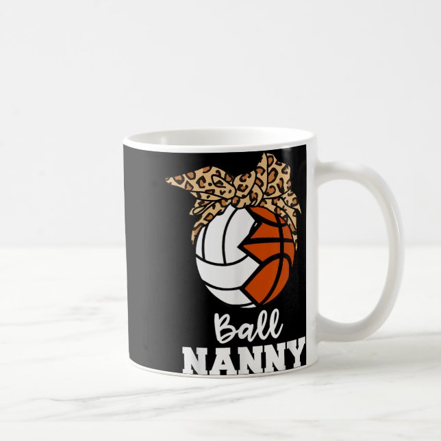 Boll Nanny Funny Volleyball Basketball Nanny Kaffemugg (Höger)