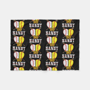 Boll Nanny Softball Baseball Älskare Funny Fleecefilt