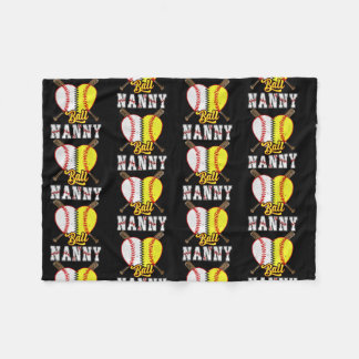 Boll Nanny Softball Baseball Älskare Funny Fleecefilt