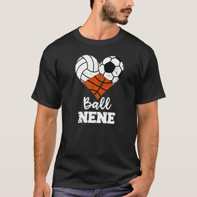 Boll Nene Heart Volleyball Soccer Basketball Nene T Shirt (Framsida)
