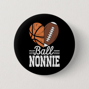 Boll Nonnie Basketball Football Player Älskare Knapp