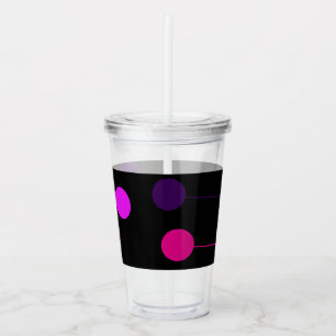 Boll och linje på svart take away mugg