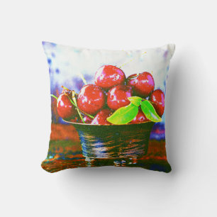 "Boll of Cherries Fruit" Cute Photo. Köp nu Kudde