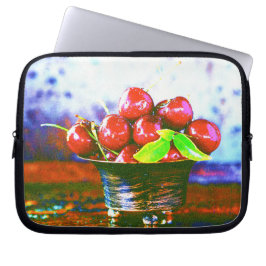"Boll of Cherries Fruit" Cute Photo. Köp nu Laptop Fodral