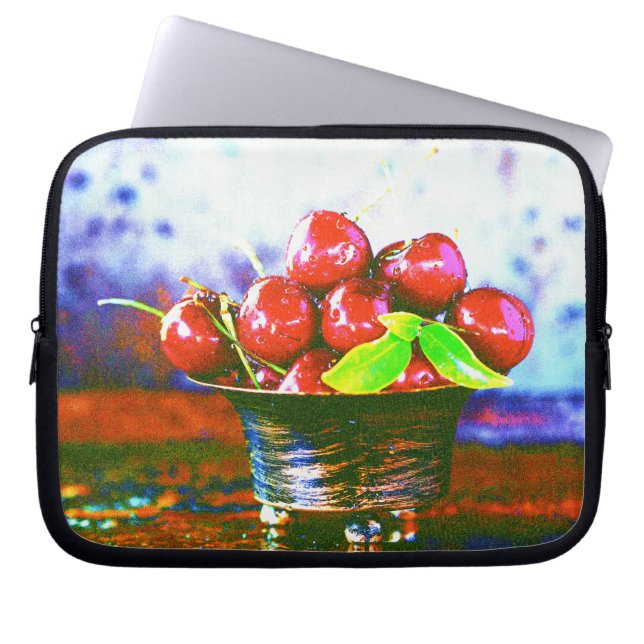 "Boll of Cherries Fruit" Cute Photo. Köp nu Laptop Fodral (Framsidan)