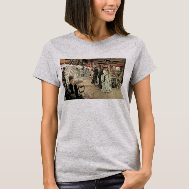 Boll ombord på skeppsbyggnad av James Tissot, Vict T-shirt (Framsida)