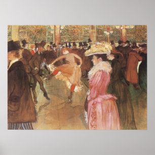 Boll på nattklubben vid Toulouse Lautrec Poster