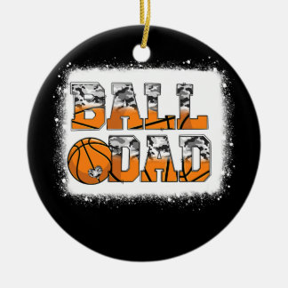 Boll Pappa Basketball Pappa Camo Game Day Lame Julgransprydnad Keramik