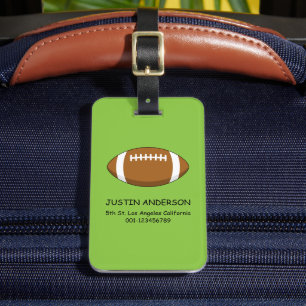 Boll personalize i American Football Rugby Bagagebricka