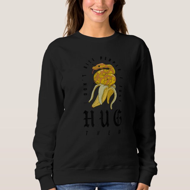 Boll Python Herpetolog Snake Owner Banana-Royalet T Shirt (Framsida)