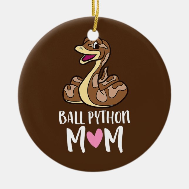 Boll Python Mamma Snake Boll Python  Julgransprydnad Keramik (Framsidan)