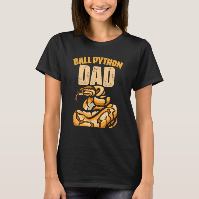 Boll Python Pappa Reptile snake Keeper Pappa Far T Shirt (Framsida)