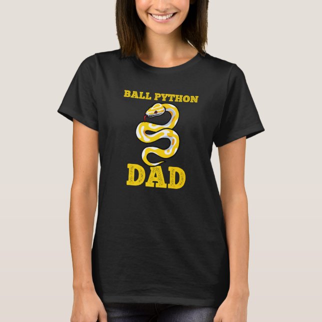Boll Python Pappa Snake Pet Owner T Shirt (Framsida)
