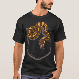Boll Python Pocket Snake Reptile Boa Älskare T Shirt