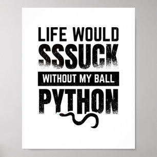 Boll Python Reptilgåva av orm Poster