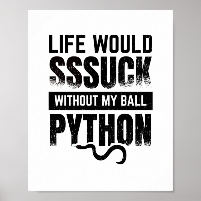 Boll Python | Reptilgåva av orm Poster (Framsidan)