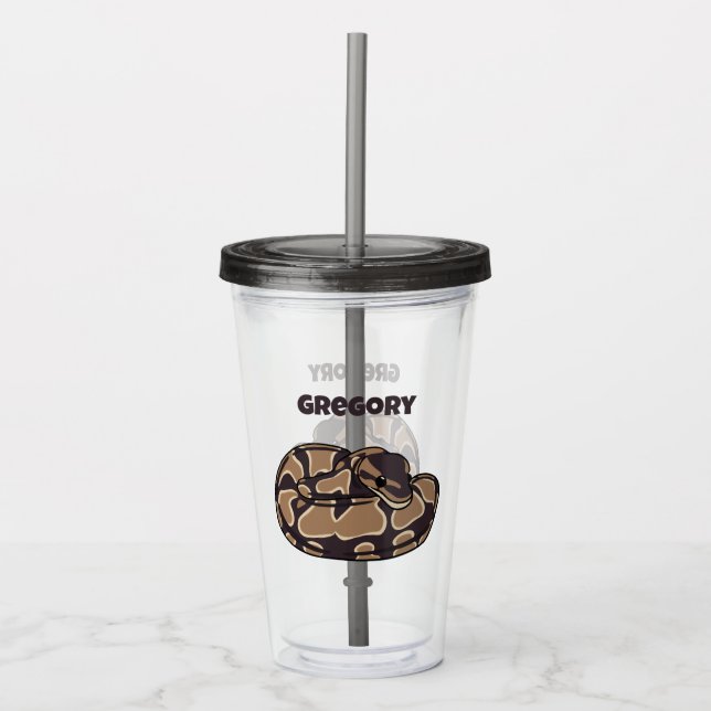 Boll Python Snake, Brown och Tan Personlig Take Away Mugg (Framsida)