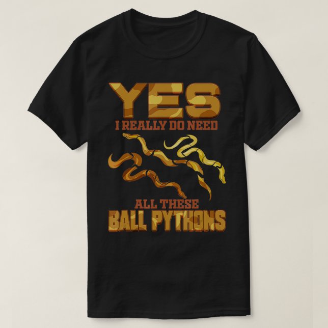 Boll Python Snake Herpetolog Python T Shirt (Design framsida)