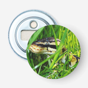 Boll Python Snake in Grass Flasköppnare