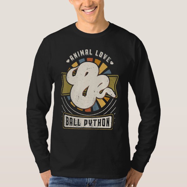 Boll Python Vintage Classic Retro Animal T Shirt (Framsida)
