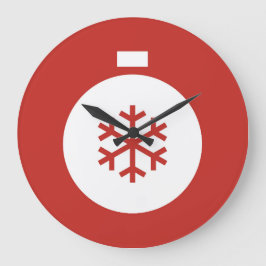 Boll Red Large Clock, jul Stor Klocka