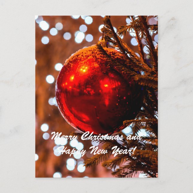 Boll Red White Helg Vykort (Framsida)