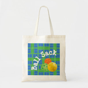 Boll Sack for Pickleball - Blue and Grönt Tote Ba Tygkasse