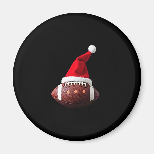 Boll Santa American Football Hat (3) Magnet (Framsidan)