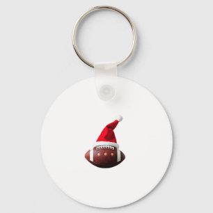 Boll Santa American Football Hat (3) Nyckelring