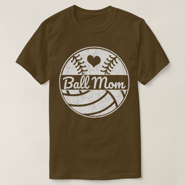 Boll Softball Mamma Volleyball Mamma-softbollbas T Shirt (Design framsida)