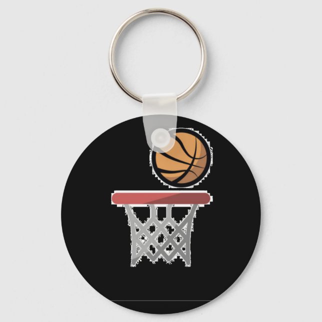 Boll som går in i Basket Nyckelring (Framsida)